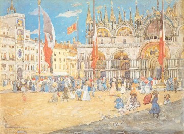 Maurice Prendergast Painting - St Marks Venice Maurice Prendergast